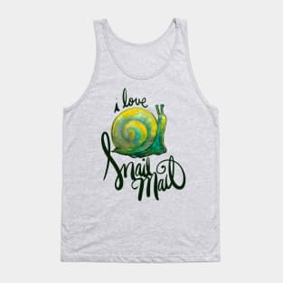 I Love Snail Mail Cute Snail Buddy Tank Top